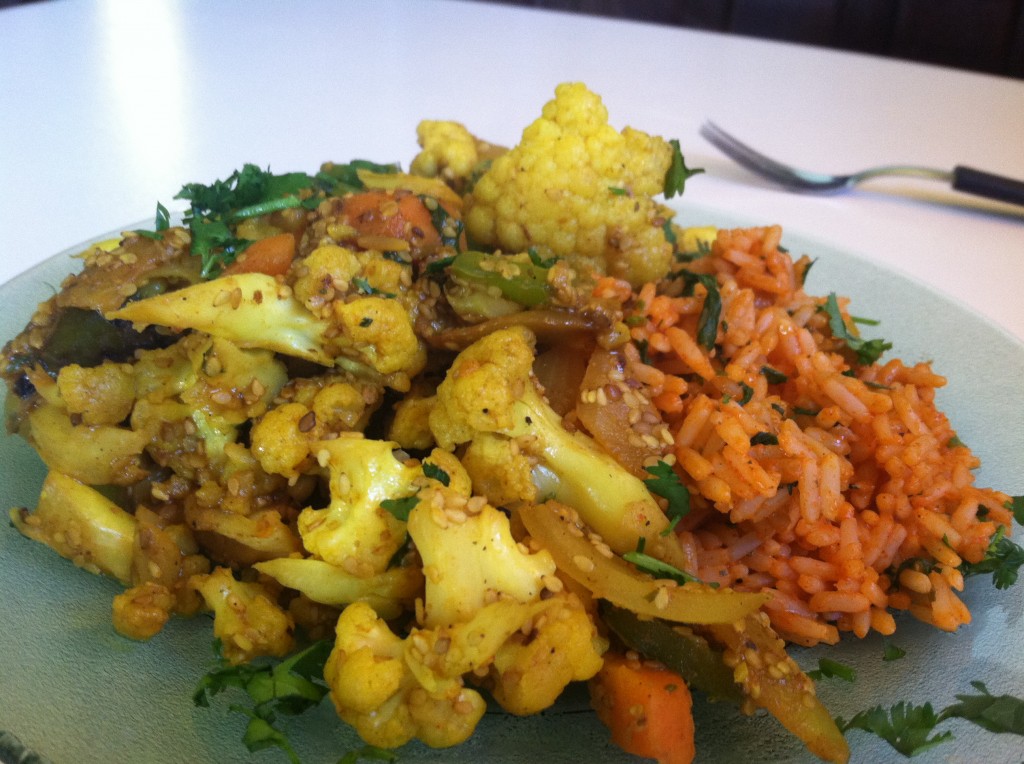 2013 03 23 14.49.43 1024x764 {Cheap&Complete} Curry Cauliflower and Sesame Cilantro Rice