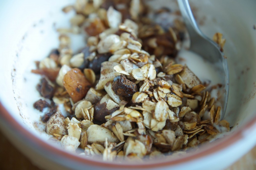 Toasted oats over kefir